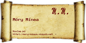Móry Mínea névjegykártya